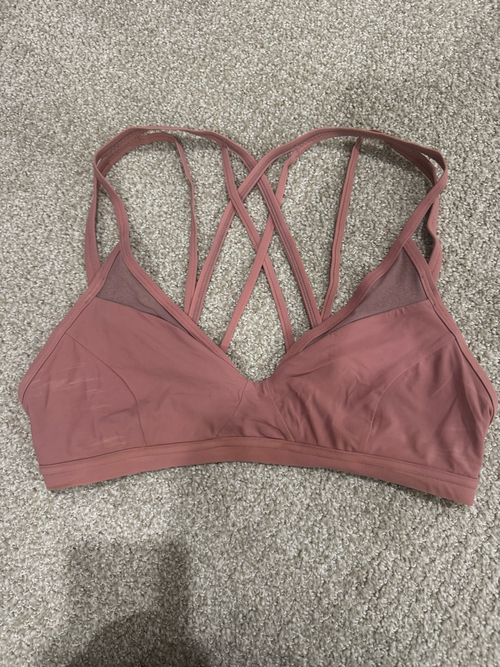 lululemon athletica Strappy Wireless Bralette in Dusty Rose